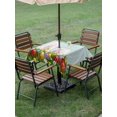 thumbnail image 3 of Outdoor Tablecloth with Umbrella Hole and Zipper, Easter Square Table Cloth 54x54 Inch Waterproof Tablecloth, Wooden Bunny Colorful Eggs Spring Floral Farmhouse Picnic Table Cover for Patio Camping, 3 of 7