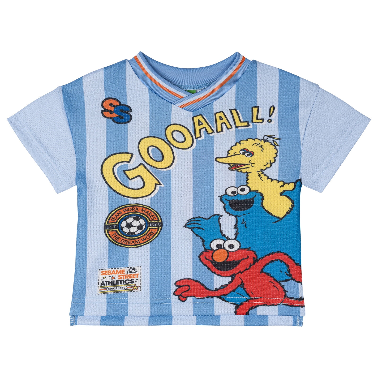 Sesame Street Toddler Boys' Short Sleeve Soccer Jersey Blue