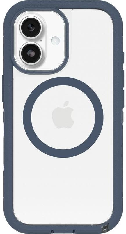OtterBox iPhone 17 (Only) Bundle: Defender Series XT Case & Screen Protector - Baby Blue Jeans (Clear/Blue) - Snaps on MagSafe - Tough - Rugged & Durable - Non-Retail Packaging
