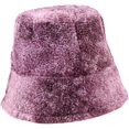 thumbnail image 4 of CoCopeaunts Tie Dye Bucket Hat for Women Lamb Fleece Fisherman Hat Sweet Lovely Warm Fleece Adjustable Winter Caps Daily Wear, 4 of 8