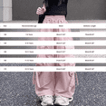 thumbnail image 3 of CPNG Girls Trendy Bow Cargo Pants Solid Color Jogger Straight Wide Leg Elastic High Waist Loose Drawstring Cargo Sweatpants with Multi-Pockets, 3 of 4