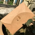 10/50Pcs Brown Paper Envelope Set Cardboard Envelopes Pocket with Clasp ...