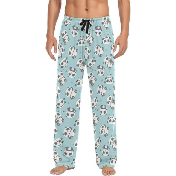 GZHJMY Panda Pajama Pants for Men, Lounge Pants Lightweight Men Pajama Bottoms with Drawstring Pockets, Christmas New Year Birthday Gifts, Large