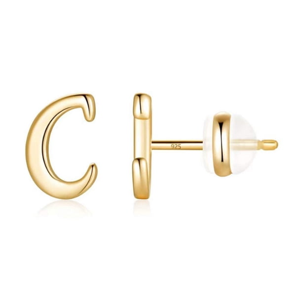 Pendientes de mujer onlyliua en Oro con 26 Letras Del Alfabeto y Acabado Bañado en Oro