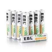 EBL AAA Rechargeable Batteries 1100mAh for Camera Toys Flashlight, Nimh, Triple a Batteries, 8-Pack