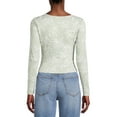 thumbnail image 3 of No Boundaries Juniors’ Surplice Ruched Tie Front Top, 3 of 5