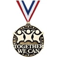 thumbnail image 1 of Together We Can Medals, 2" Gold Diecast Together We Can Medal Award 50 Pack, 1 of 3