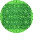 thumbnail image 1 of Ahgly Company Indoor Round Oriental Green Traditional Area Rugs, 3' Round, 1 of 4