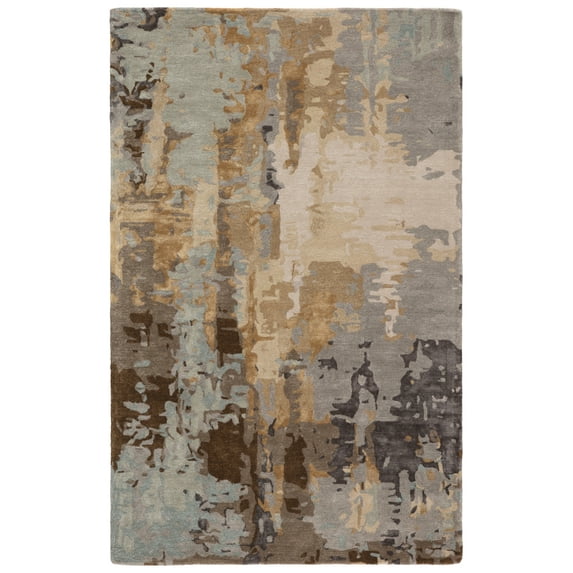 Jaipur Living RUG145756 8 x 11 ft. Matcha Handmade Abstract Gray & Gold Area Rug
