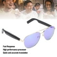 thumbnail image 3 of Lunettes de Traduction AI, Lunettes de Traduction avec Micro Intégré Haut-Parleur Polarisées en Temps Réel Lentilles UV400 Bluetooth V5.4 Intelligentes pour Réunions d'Affaires, 3 of 7