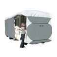 thumbnail image 1 of Classic Accessories Housse RV 80-336-183101-RT PolyPRO 3; pour Camping-Cars de la Classe A; Protection Tous Temps; Gris/blanc; Polyester Tissé avec 1 Pli; avec Sac de Rangement; avec Sangles de Fermeture par Clic, 1 of 5