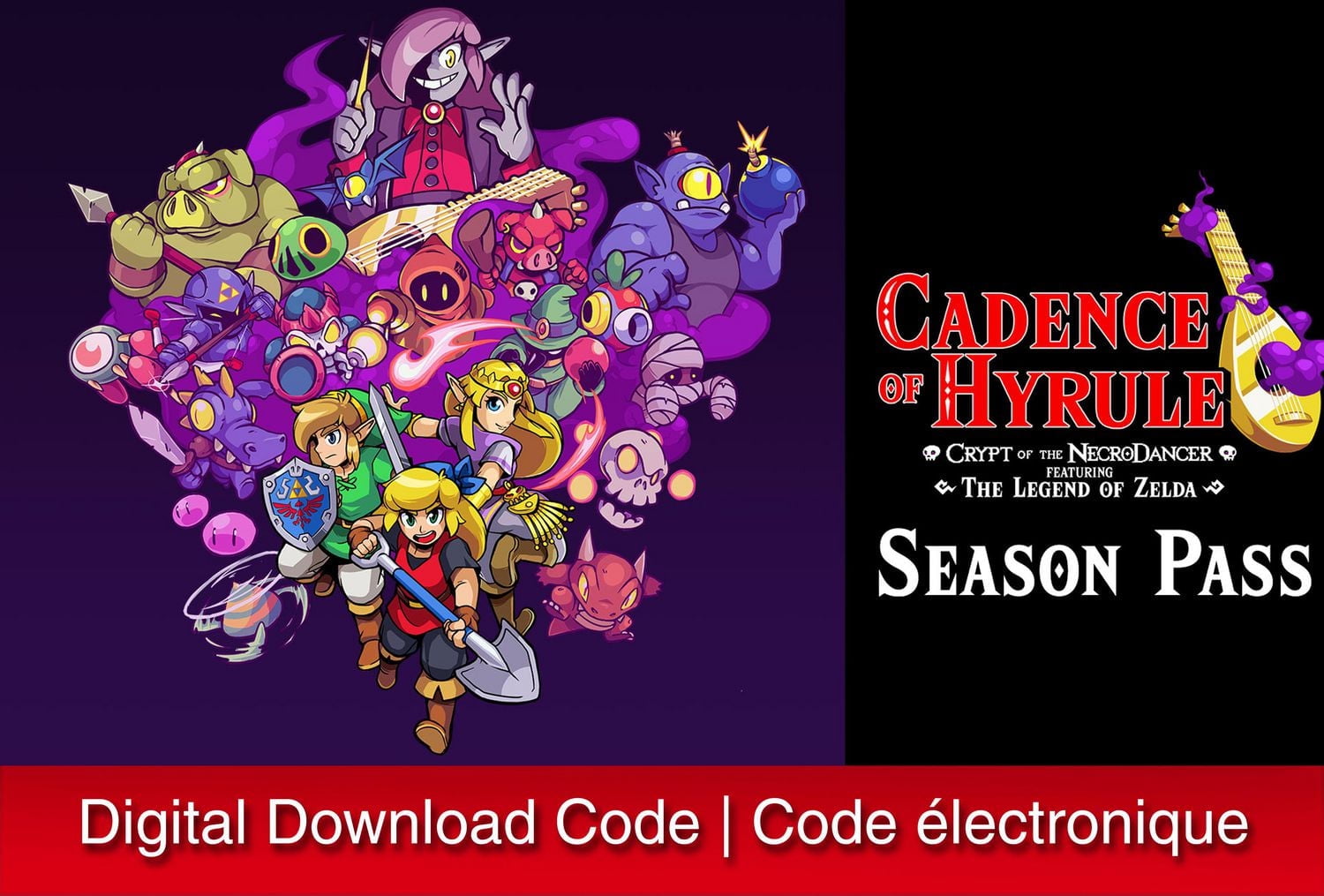 Cadence of Hyrule: Crypt of the NecroDancer Featuring The Legend of Zelda Season Pass DLC - Nintendo Switch [Digital Code]