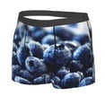 thumbnail image 2 of Balery Blueberry Men's Boxer Briefs, Soft and Breathable Cotton Underwear with nylon Waistband-X-Large, 2 of 9