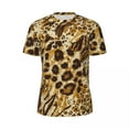 thumbnail image 4 of T Shirt For Men Gold Leopard Print Animal Pattern Trending Gym T-Shirts Short Sleeve Comfortable Tsh, 4 of 7