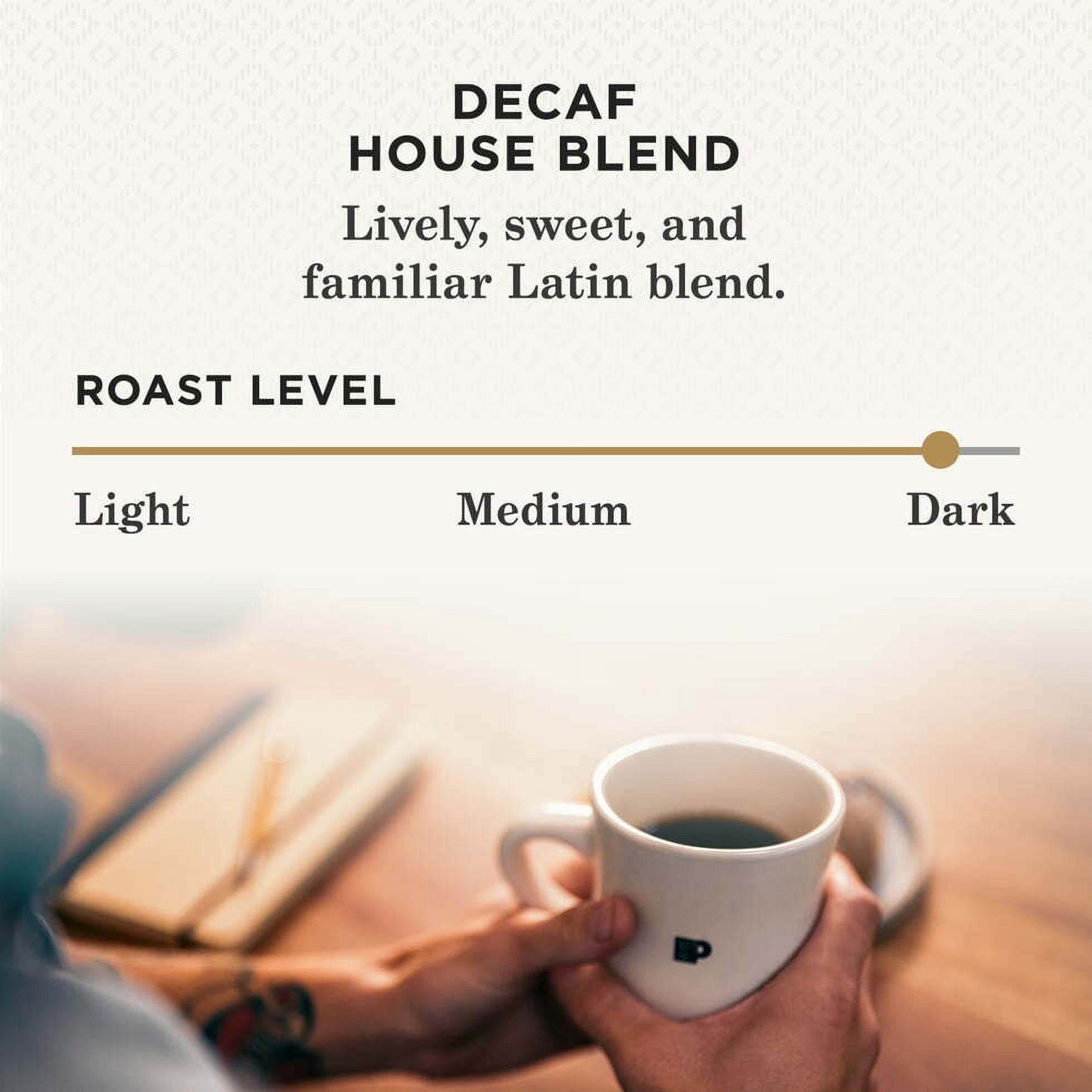 peet's coffee decaf house blend dark roast 64 k cups