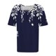 thumbnail image 4 of Camisetas de Cuello Redondo Impreso Gradiente de las Mujeres, Manga Corta Casual Top para el Uso Diario, 4 of 7