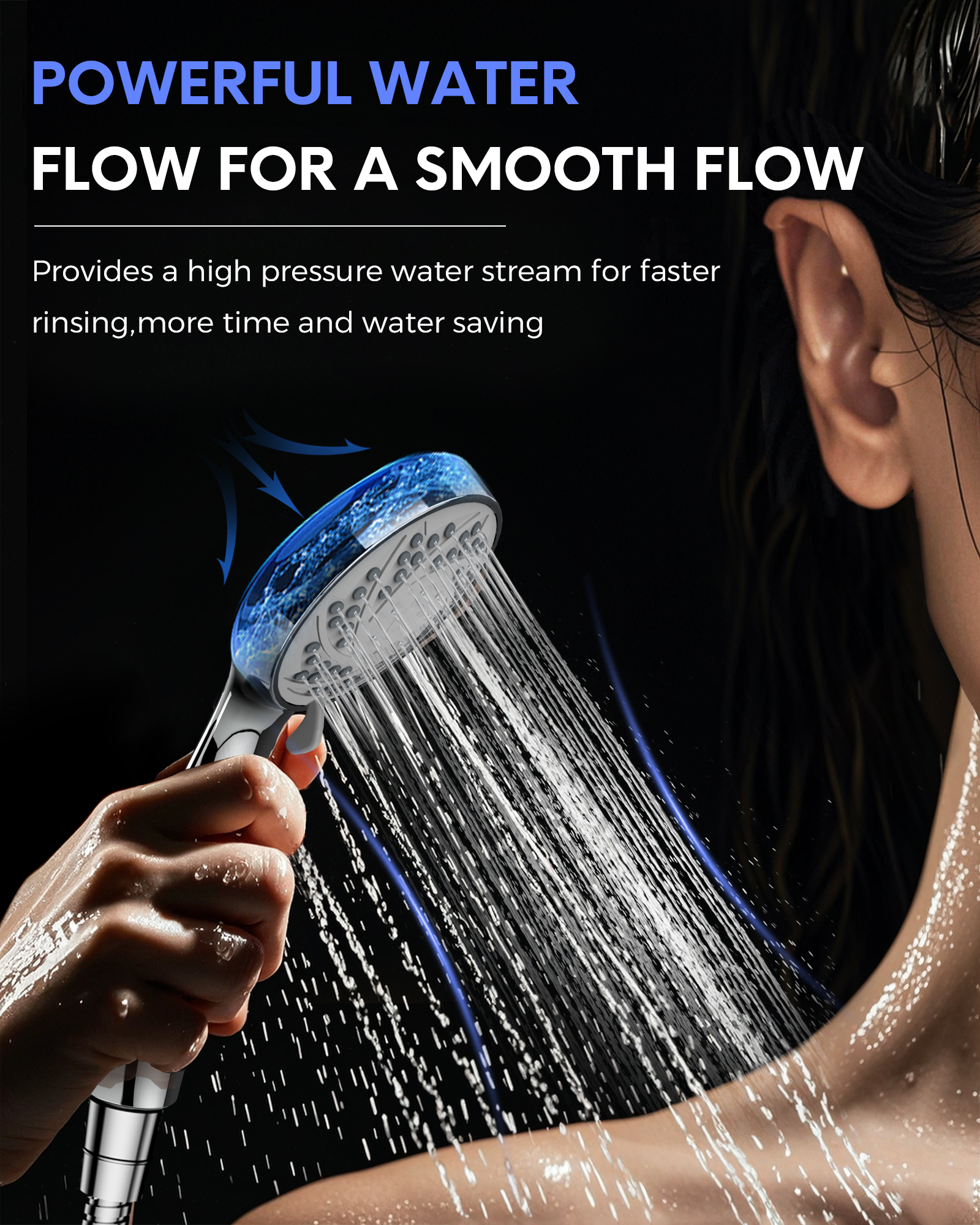 HODVIT 6-Inch Rainfall Shower Head and Handheld Combo photo 6