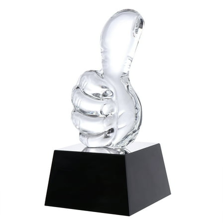 1PC Thumb Design Award Trophy Crystal Reward Prizes Decor Gift Awards Trophy for Sports Competition Games