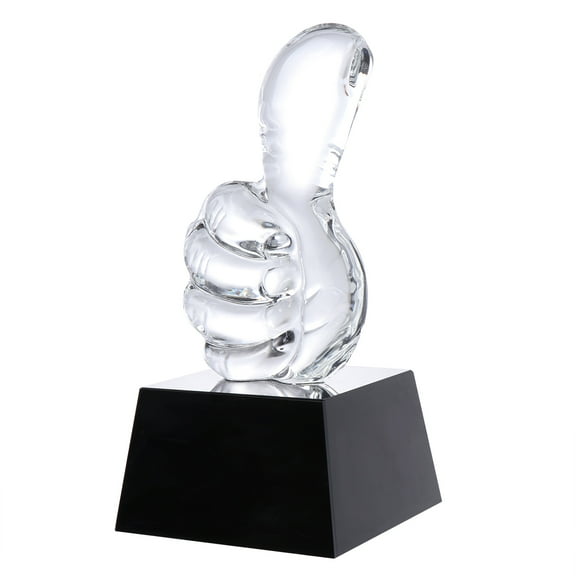 1PC Thumb Design Award Trophy Crystal Reward Prizes Decor Gift Awards Trophy for Sports Competition Games