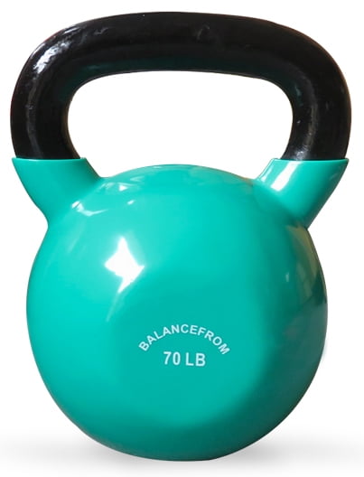 Balancefrom All Purpose Color Vinyl Coated Kettlebells 70lbs Single Walmart Com Walmart Com