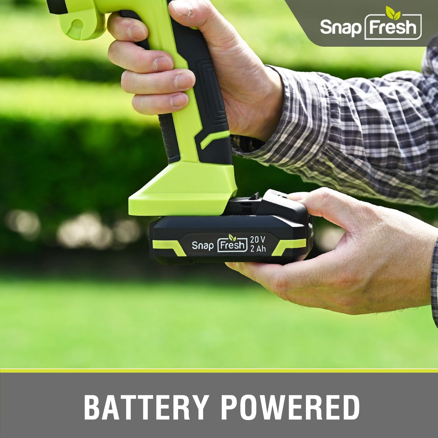 20V Cordless Hedge Trimmer with Grass Shears, Lightweight Electric Shrub Tool for Garden