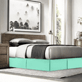 thumbnail image 2 of 14" Tailored Pleated Bed Skirt Dust Ruffle, Cal King, Mint, by Clara Clark, 2 of 4