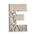 thumbnail image 2 of 5 Inch Large Wooden Letters for Wall Decor, Flowered Paintable Wooden Nursery Letters for Crafts Wood Alphabet for Birthday Boho Nursery Name Sign Wedding Home Decoration, 2 of 6
