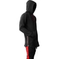 thumbnail image 3 of Ma Croix Mens Hooded Hipster Longline Pullover Hoodie Elongated Extended Sweatshirt Tee, 3 of 5