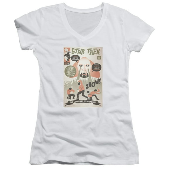Star Trek Tos Episode 45 Junior Women's V-Neck T-Shirt White