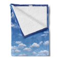 thumbnail image 2 of Yellow and Blue Soft Flannel Fleece Throw Blanket, Countryside Road on Field of Rapes into Nature Season Freshness, Cozy Plush for Indoor and Outdoor Use, 50" x 60", Green Blue White, by Ambesonne, 2 of 5