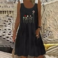 thumbnail image 1 of SMihono Robe d'Été pour Femmes Grande Taille Mode Femmes Décontractée Sexy Col Rond Imprimé Dentelle Sans Manches Mini Robe, 1 of 8