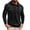 Black, variant on Men's Retro Hooded Sweatshirt, Workwear Style Casual Pullover with Long Sleeves, Fall Spring Base Layer Streetwear,Black,M