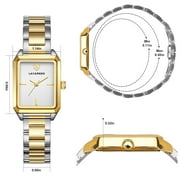 Watches for Women Luxury Ladies Quartz Wrist Watches with Stainless Steel Bracelet,Waterproof Square Ladies Watches Mother's Day Gifts for Women