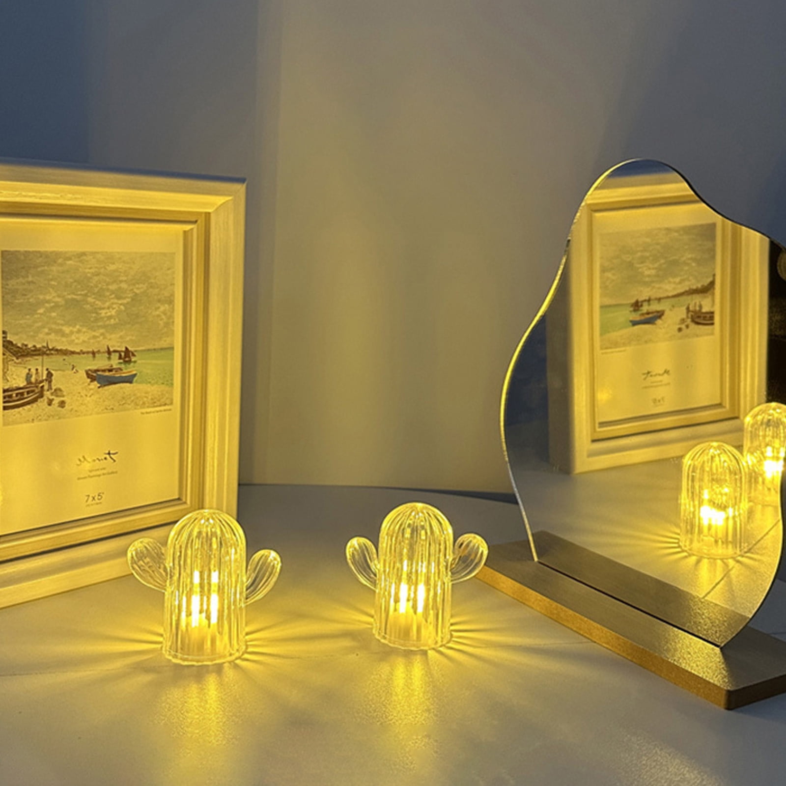 EGNMCR Decorative Lights Led Cactus Lights For Home Decor ,Cactus