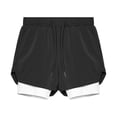 thumbnail image 4 of XIAONU Liner Workout Shorts for Men Elastic Drawstring Waist Inner Compression Layer Side Pockets Sport Bottoms, 4 of 4