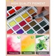 thumbnail image 3 of Nicpro 100 Colors Watercolor Paint Set Include Metallic Macaron & Fluorescent, 8 Squirrel Painting Brushes, 25 Water Color Paper, Palette, Art Supplies Kit, 3 of 9