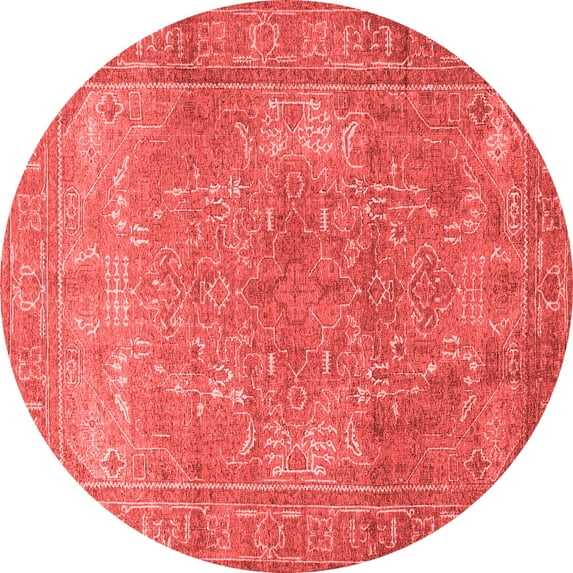 Ahgly Company Indoor Round Persian Red Traditional Area Rugs, 5' Round