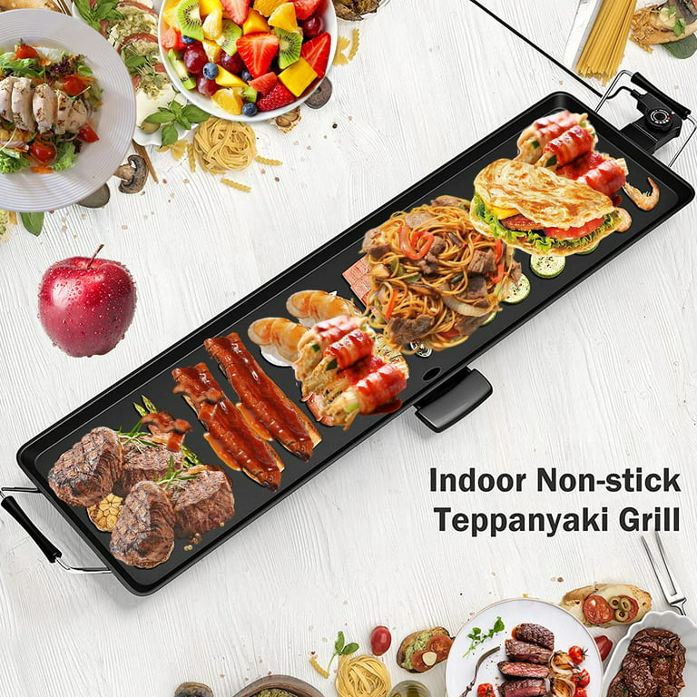 Electric Griddle Indoor Grill Nonstick Skillet Countertop Cooking Extra  Large