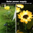 thumbnail image 4 of Lámpara solar enchufable de 2 piezas para exteriores, impermeable, simulación de girasol, lámpara de decoración de jardín, 4 of 5