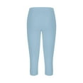 thumbnail image 4 of frariair ​Ladies Ventilated Workout Capri Leggings Tummy Control Lightweight Athletic Pants For Running And Lounge​ Sky Blue, 4 of 4
