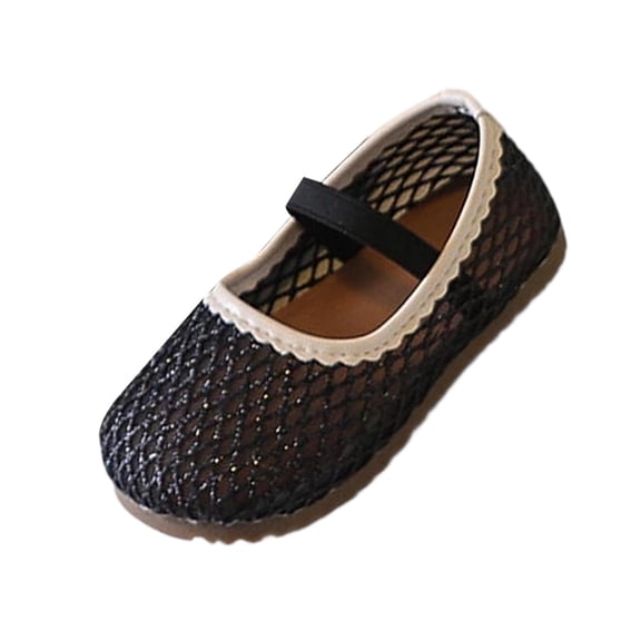 Owordtank Girls Mesh Ballet Flats Buckle Strap Comfortable Ballerina Shoes Flats