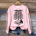 thumbnail image 2 of Chandail de Mode Automne Hiver pour Femmes, Manches Longues Fines, Col Rond, Imprimé Halloween, Sans Capuche, Décontracté, 2 of 3