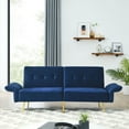 thumbnail image 2 of Ucloveria 78" Convertible Sleeper Loveseat Couch with Folded Armrests and Storage Bags, 2 of 9