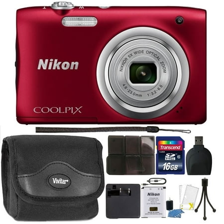 Nikon COOLPIX A100 20.1MP f/3.7-6.4 Max Aperture Compact Point and Shoot Digital Camera Accessory Bundle