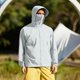 thumbnail image 2 of Mens Manga Larga Color Sólido con Capucha Cremallera Cardigan Hielo Seda Fina Chaqueta Protectora Solar para Uso Diario Al Aire Libre, 2 of 9