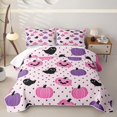 thumbnail image 2 of Homewish Coquette Pumpkin Ghost Twin Quilt Set for Teens, Cute Halloween Polka Dot Twin Coverlet Set, 2pcs, 2 of 7