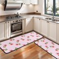 thumbnail image 3 of Kitchen Rugs Sets Of 2,Pioneer Flower Floral Print Pattern Anti Fatigue Kitchen Mat Rugs Non Slip Washable,Decorative Kitchen Floor Mats for Kitchen,Sink,Laundry,17"x47"+17"x47", 3 of 5