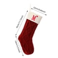 thumbnail image 2 of Christmas Stockings with Initials 17.7 Inch, Large Monogrammed Knit Stockings for Fireplace, Embroidered Family Stocking Set for Xmas Holiday Decor and Gift Giving, 2 of 5