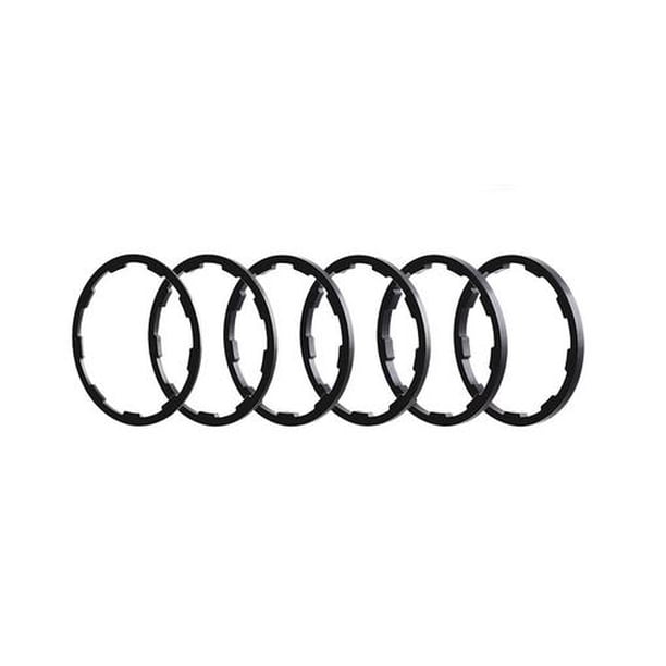 BRIGHTFUFU Juego de 6 espaciadores de cassette para bicicleta: arandelas de precisión para volante de inercia de bicicleta de carretera y montaña (aleación de aluminio, 1/1,5/2/1,85/2,18/2,35 mm)