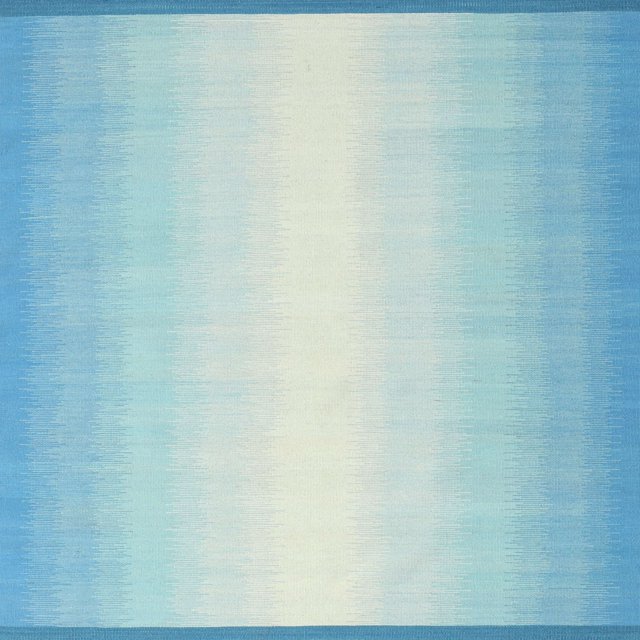 Ahgly Company Machine Washable Indoor Square Contemporary Magic Mint Green Area Rugs, 5' Square